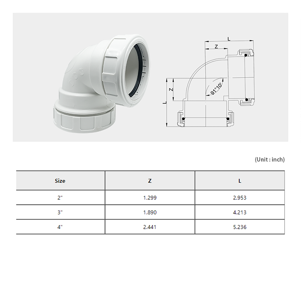 DH DL 90° Elbow