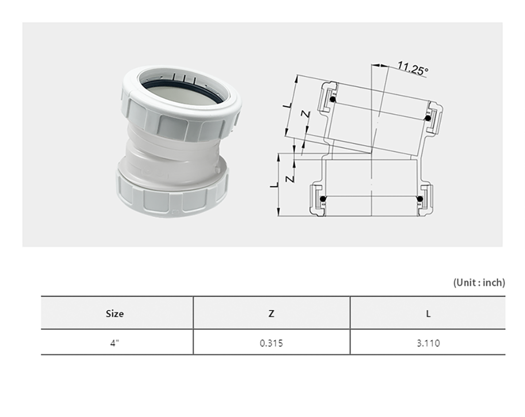 DH 11.25L 11.25˚ Elbow
